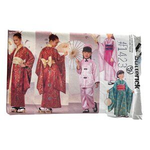 Butterick 6697 Childrens Sewing Pattern Robe Obi Wrap Pants Hat All Sizes UNCUT